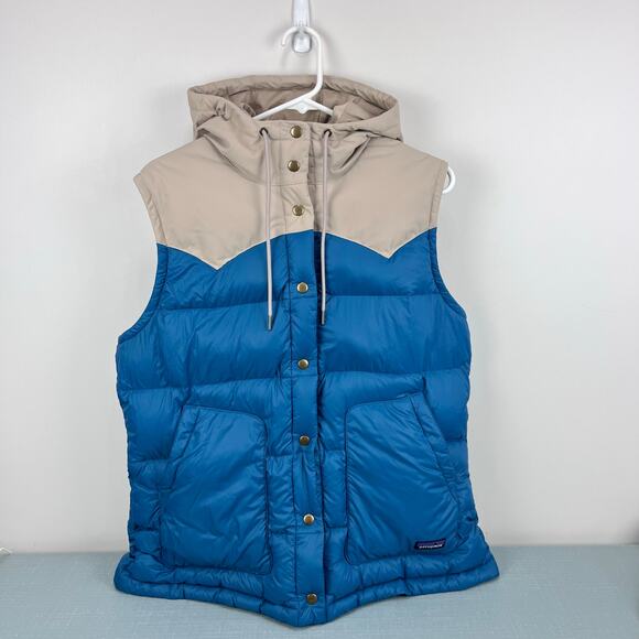 Patagonia Women's Bivy Hooded Vest Wavy Blue XL - Picture 2 of 14